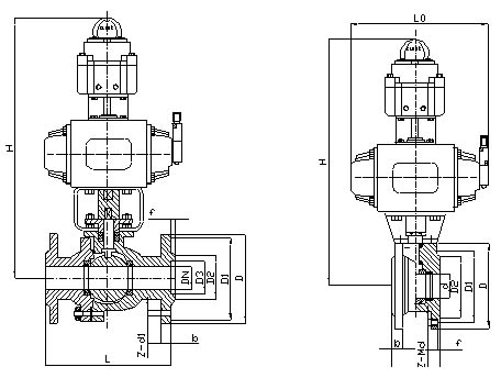氣動球閥結(jié)構圖